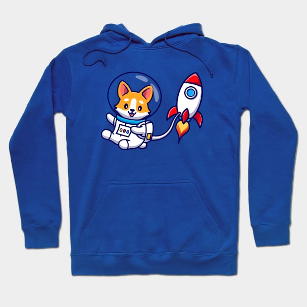 Space Corgi Hoodie by machmigo